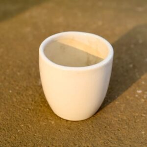 White Ceramic Pot – 4 Inch Pot