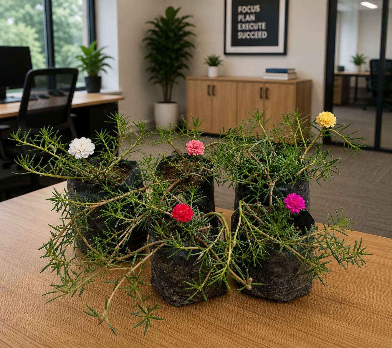 Desi Portulaca Plant - Pink Colour