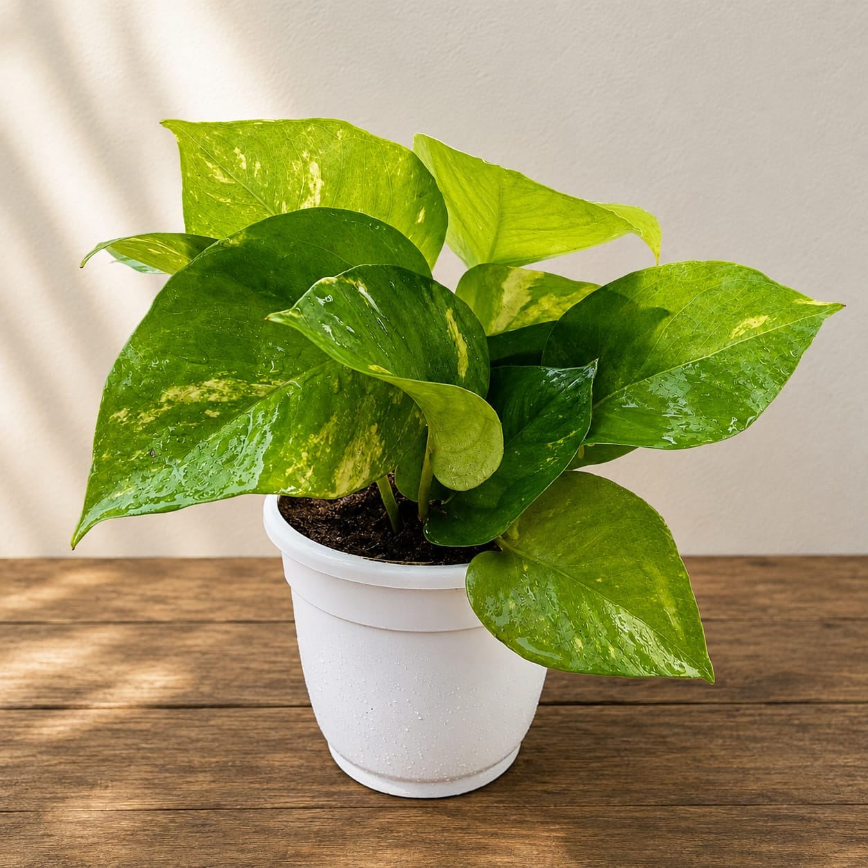Set of 5 Indoor Plant Combo | Dwarf Snake Plant, Peace Lily, Golden Money Plant, Spider Plant & Jade Plant - In 4 Inch White Classic Plastic Pot
