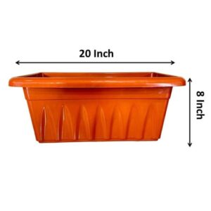 20 Inch Red Premium Supreme Window Plastic Planter