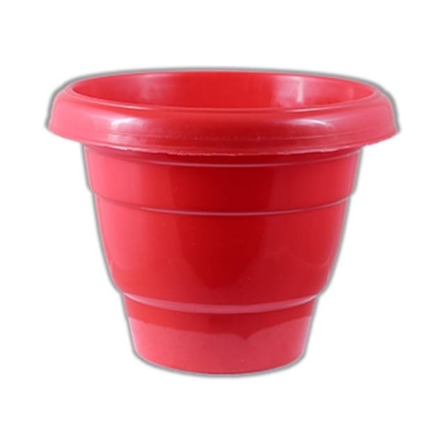 12 Inch Red Olive Plastic Pot