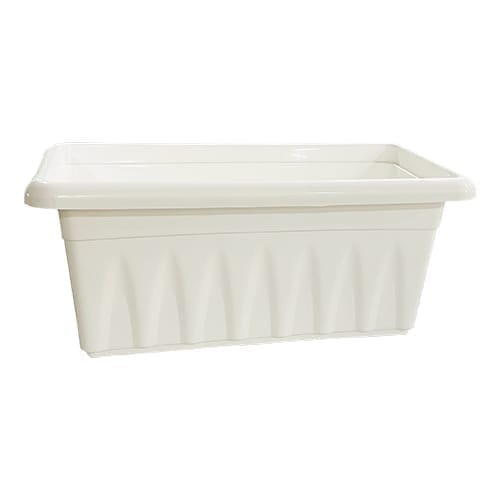 24 Inch White Premium Supreme Window Plastic Planter