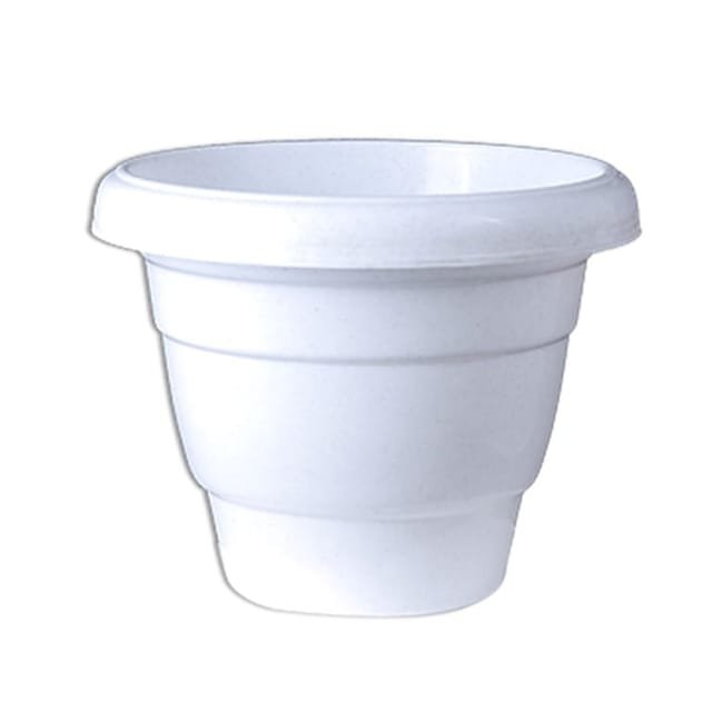 18 Inch White Plastic Pot